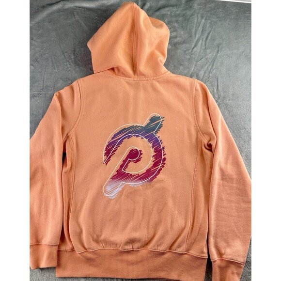 Peloton The Ultimate Lightweight Zip Front Hoodie Size Medium Peach Pockets - Picture 15 of 16